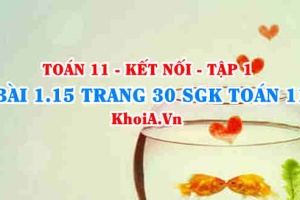 Bài 1.15 trang 30 SGK Toán 11 tập 1 Kết nối tri thức